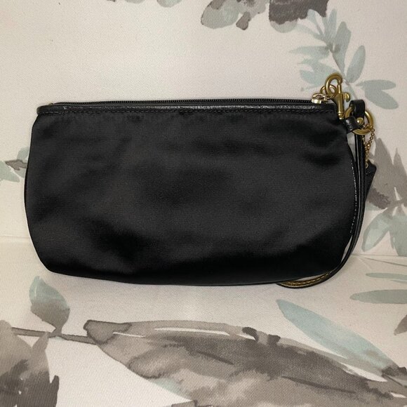 Coach Black Satin Wristlet 42032 - Picture 4 of 7